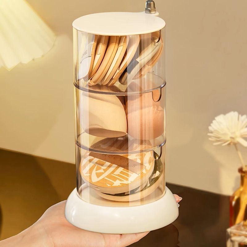 [NHẬP KHẨU] Hộp Đựng Trang Sức, Phụ Kiện Nhiều Tầng Xoay 360 Độ, Trong Suốt Đa Năng TOOLA Accessories Storage Plastic Box