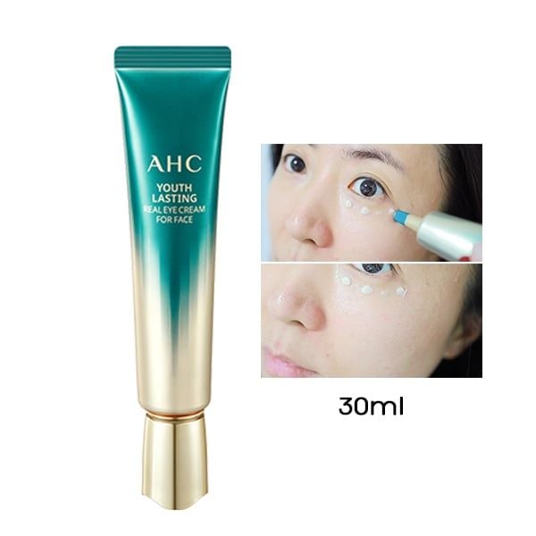 Kem Dưỡng Mắt Hỗ Trợ Làm Sáng Và Đàn Hồi Da AHC Youth Lasting Real Eye Cream For Face 30ml