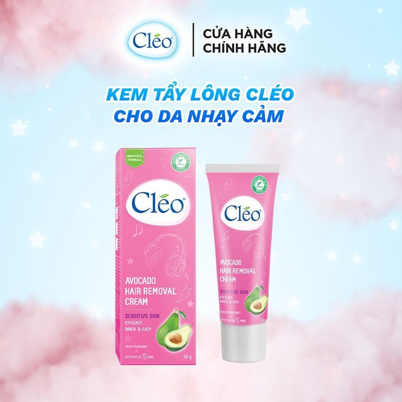 Kem Tẩy Lông CLEO Chiết Xuất Từ Bơ Avocado Hair Removal Cream