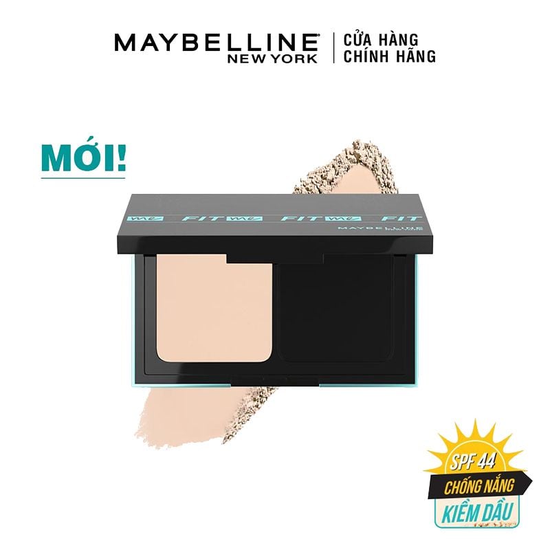 Phấn Nền Dạng Nén, Kiềm Dầu Che Phủ Hoàn Hảo Maybelline Fit Me Matte + Poreless Powder Foundation SPF 44/PA++++ 9g