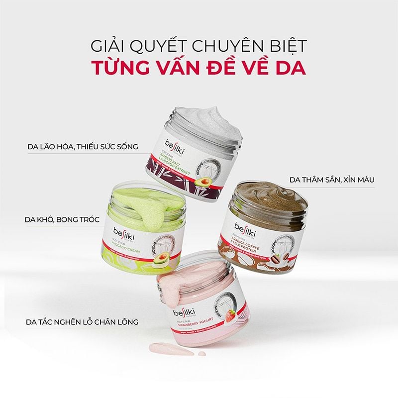 Tẩy Tế Bào Chết Toàn Thân Besilki Làm Sáng Da Home Spa Body Scrub