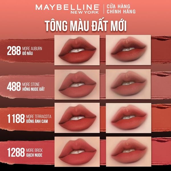  Son Thỏi Lì, Siêu Nhẹ, Mịn Môi Maybelline Ultimatte By Color Sensational Matte Lipstick 1.7g 