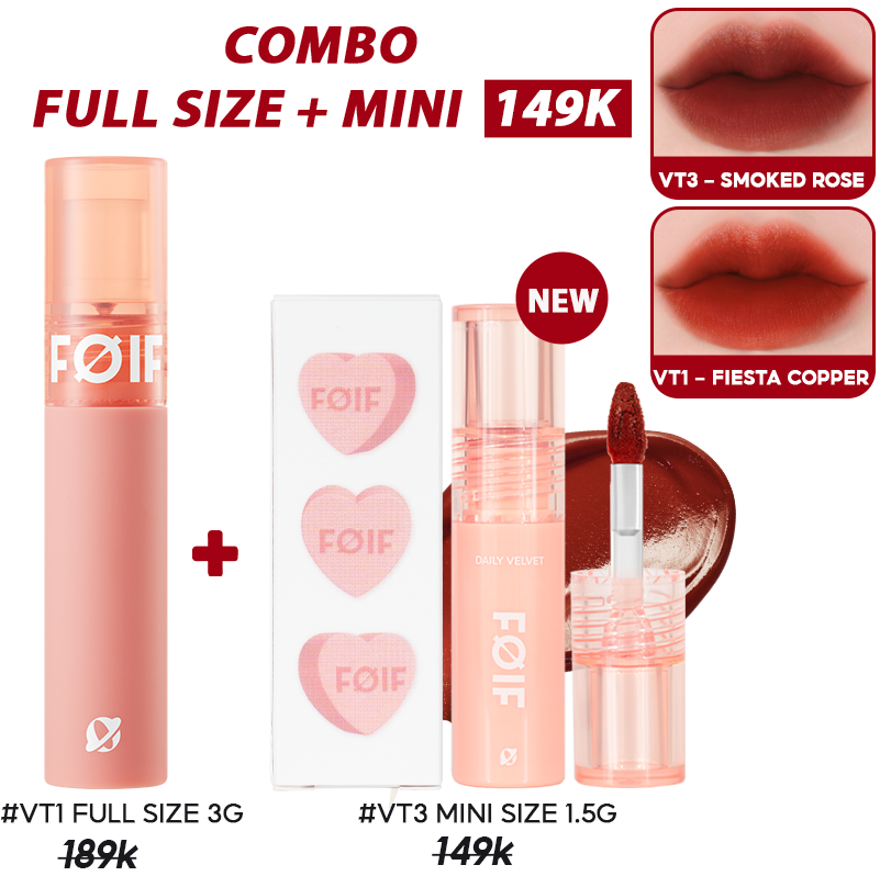 [FOIF by MERZY] Son Kem Lì Hàn Quốc Thuần Chay, Mịn Mượt Lâu Trôi Foif Daily Velvet Tint 3g