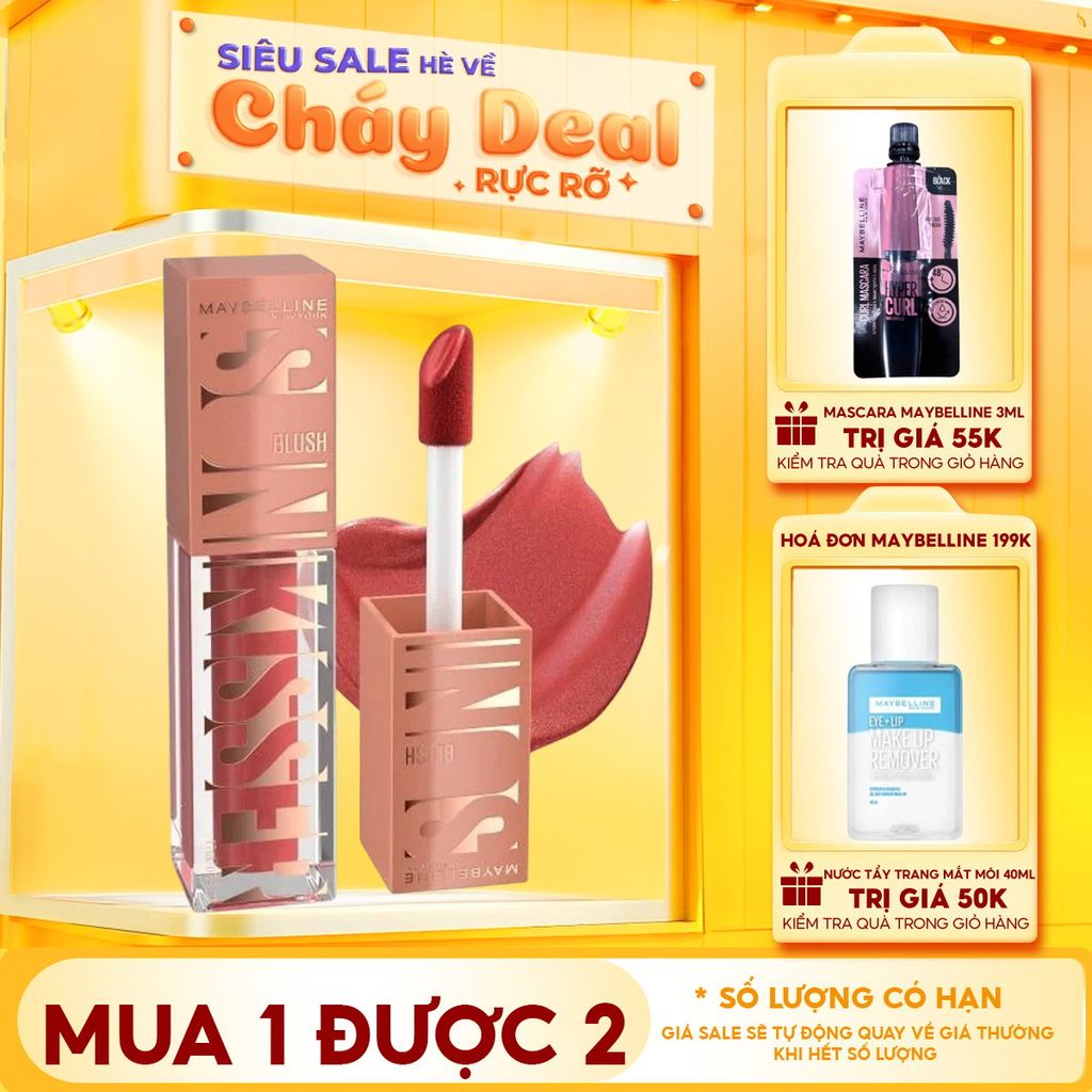 Má Hồng Kem Căng Mọng, Bền Màu Maybelline Sunkisser Blush 4.7ml
