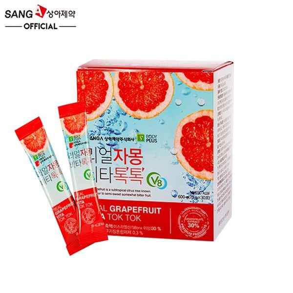 [Hộp 30 gói] Nước Ép Bưởi Giảm Cân, Đẹp Da Sanga Real Grapefruit Vita Tok Tok