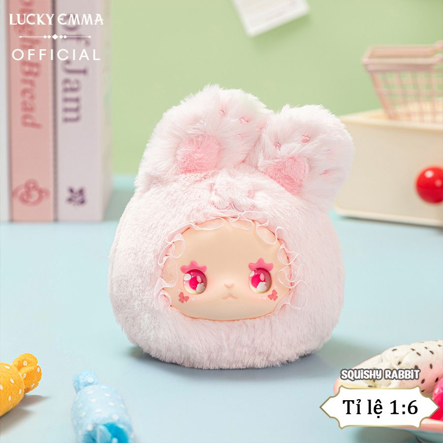 Móc Khóa Gấu Bông Lucky Emma RUA RUA ZOO Vinyl Face Plush Keychain Blind Box - MJ-000085 (1 box ngẫu nhiên)