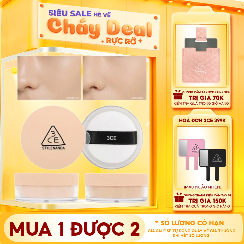 Phấn Phủ Dạng Bột Bền Màu 3CE Loose Powder 8.5g