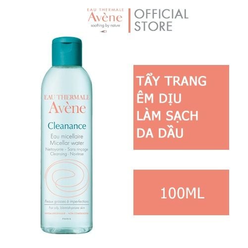 [Mini 100ml] Nước Tẩy Trang Avène Cho Da Dầu Mụn Eau Thermale Cleanance Micellar Water