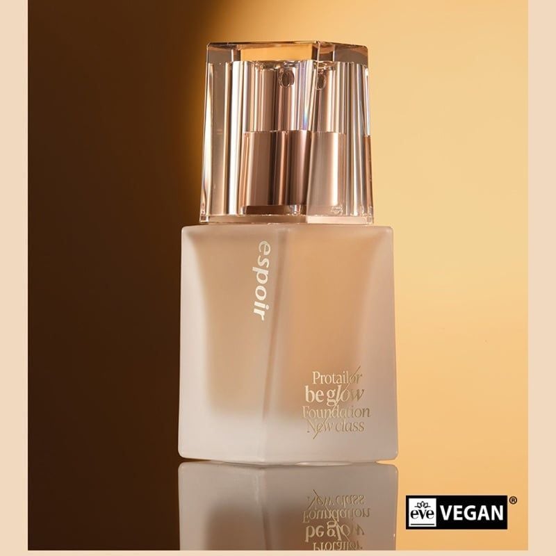 Kem Nền Thuần Chay, Căng Bóng Tự Nhiên Espoir Pro Tailor Be Glow Foundation New Class SPF27 PA++ 30g
