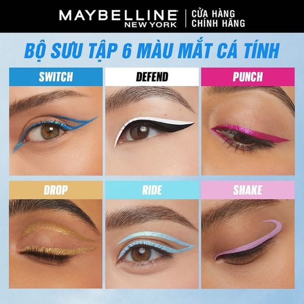  Kẻ Mắt Nước Maybelline 6 Màu Bền Màu Lâu Trôi Tattoo Liner Play 2.1ml 