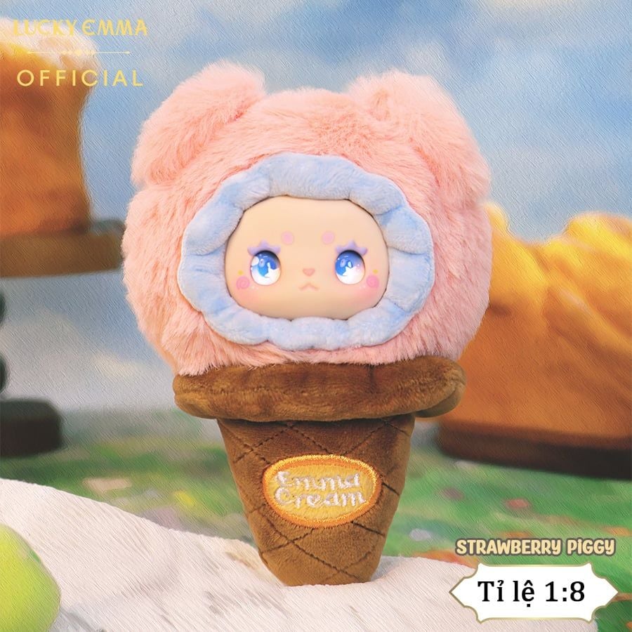 Móc Khóa Gấu Bông Lucky Emma Scoop Ice Cream Series - MJ-000095