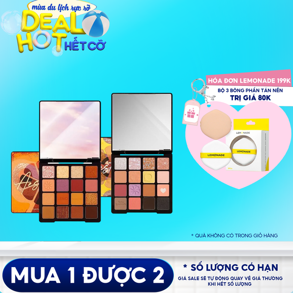 Bảng Phấn Mắt 16 Ô Siêu Mềm Mịn, Bền Màu, Lâu Trôi Lemonade Aesthetic Eyeshadow Palette 20.8g