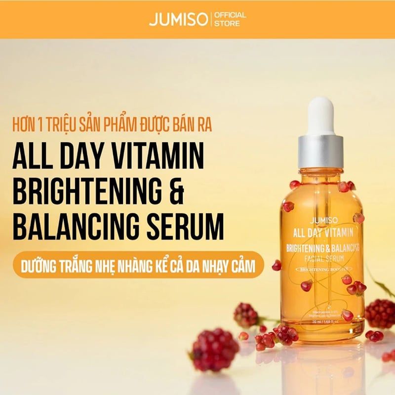 Serum Jumiso Dưỡng Sáng Mờ Thâm All Day Vitamin Brightening And Balancing Facial Serum 30ml