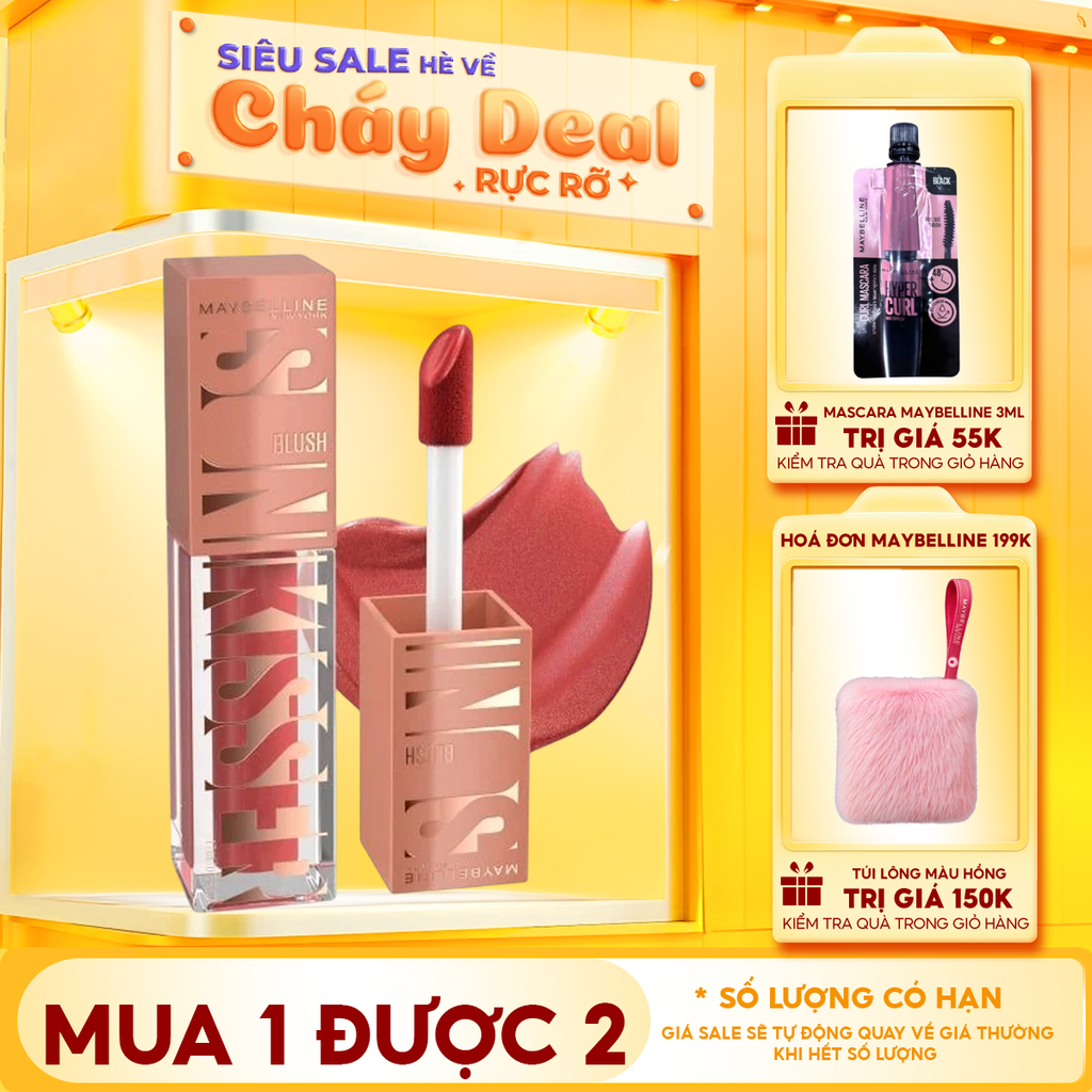 Má Hồng Kem Căng Mọng, Bền Màu Maybelline Sunkisser Blush 4.7ml