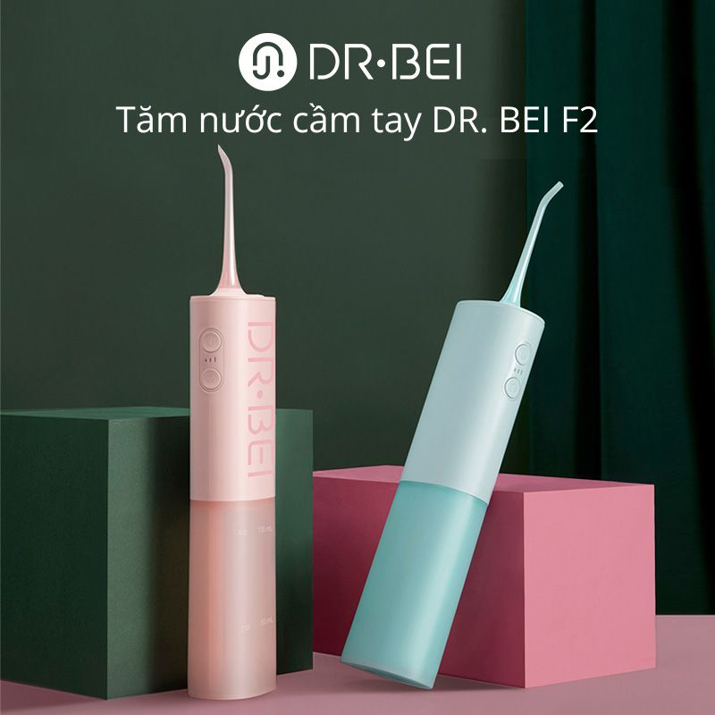 Máy Tăm Nước Cầm Tay Làm Sạch Răng Miệng, Mảng Bám DR.BEI Portable Water Flosser F2