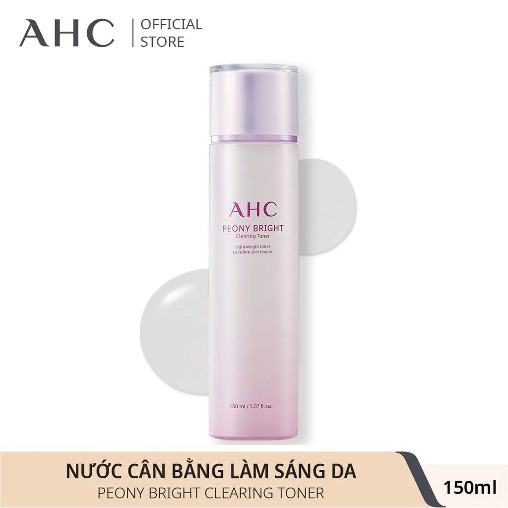 Nước Hoa Hồng AHC Hỗ Trợ Làm Sáng Da Peony Bright Clearing Toner 150ml