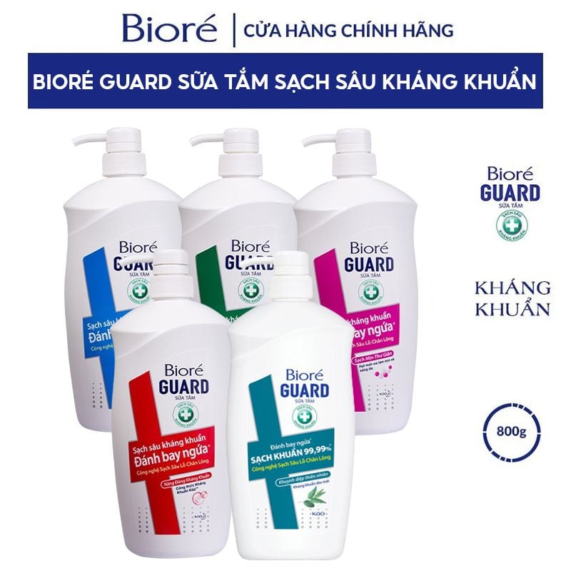 Sữa Tắm Sạch Sâu Kháng Khuẩn Bioré Guard