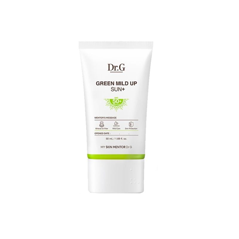 Kem Chống Nắng Dr.G Vật Lý, Chống Ánh Sáng Xanh, Giảm Mụn Dành Cho Da Nhạy Cảm Green Mild Up Sun+ SPF50+/ PA++++ 50ml