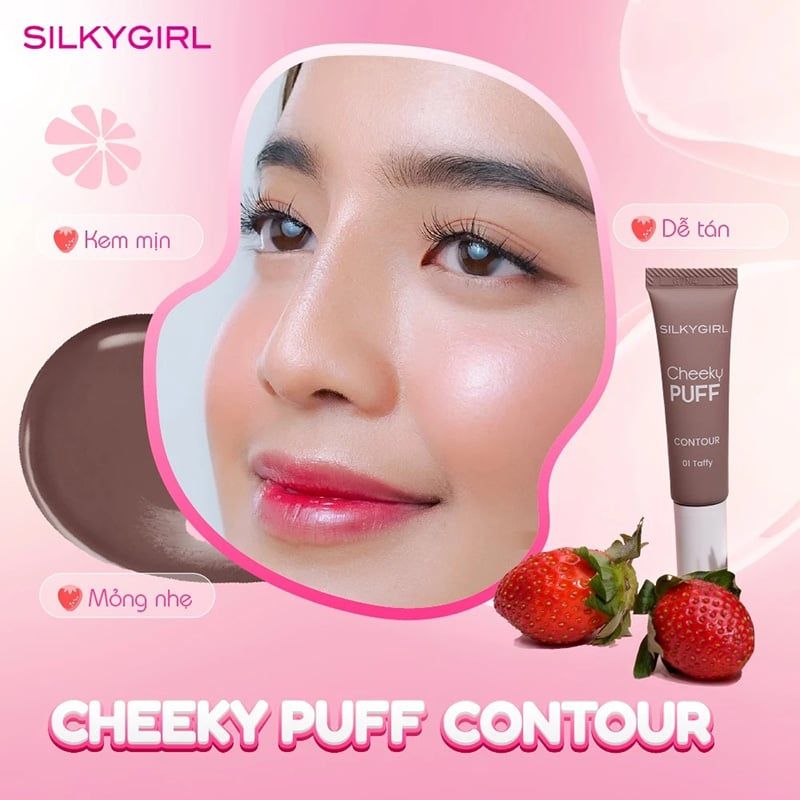 Tạo Khối Dạng Kem Silkygirl Cheeky Puff Contour #01 Taffy 6ml