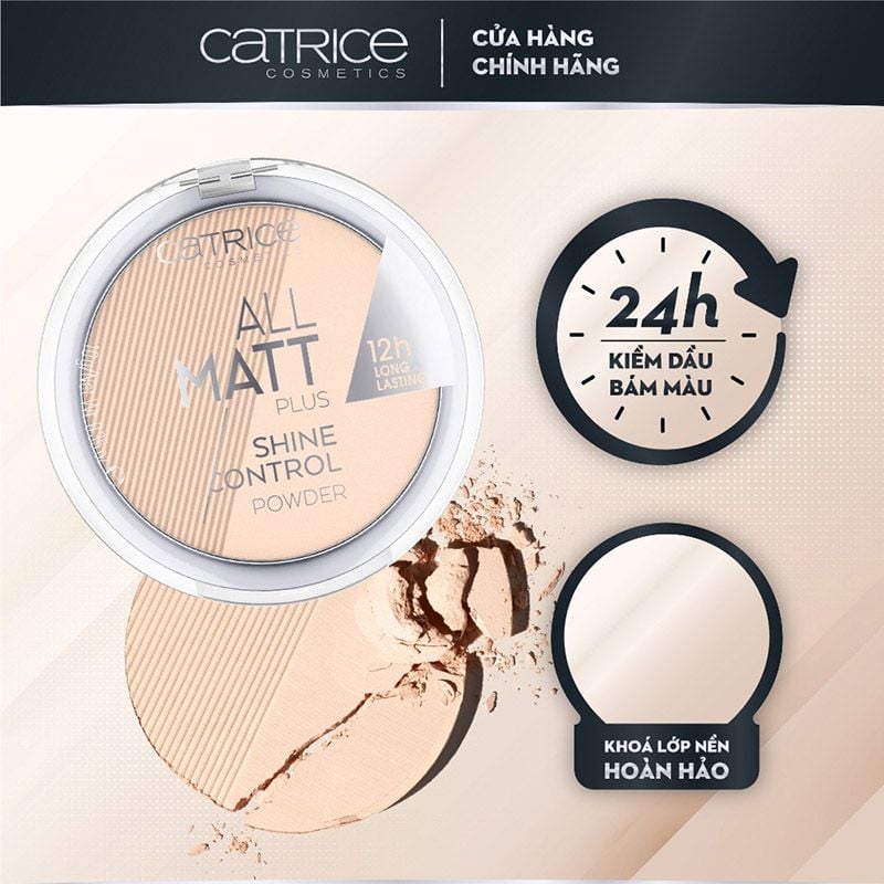 Phấn Phủ Dạng Nén Kiềm Dầu Catrice All Matt Plus Shine Control Powder 10g