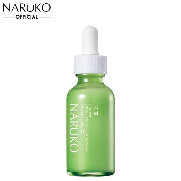 Serum Naruko Tràm Trà Dành Cho Da Mụn Kiềm Dầu Dưỡng Sáng Da Naruko Tea Tree Blemish Clear & Brightening Serum 30ml