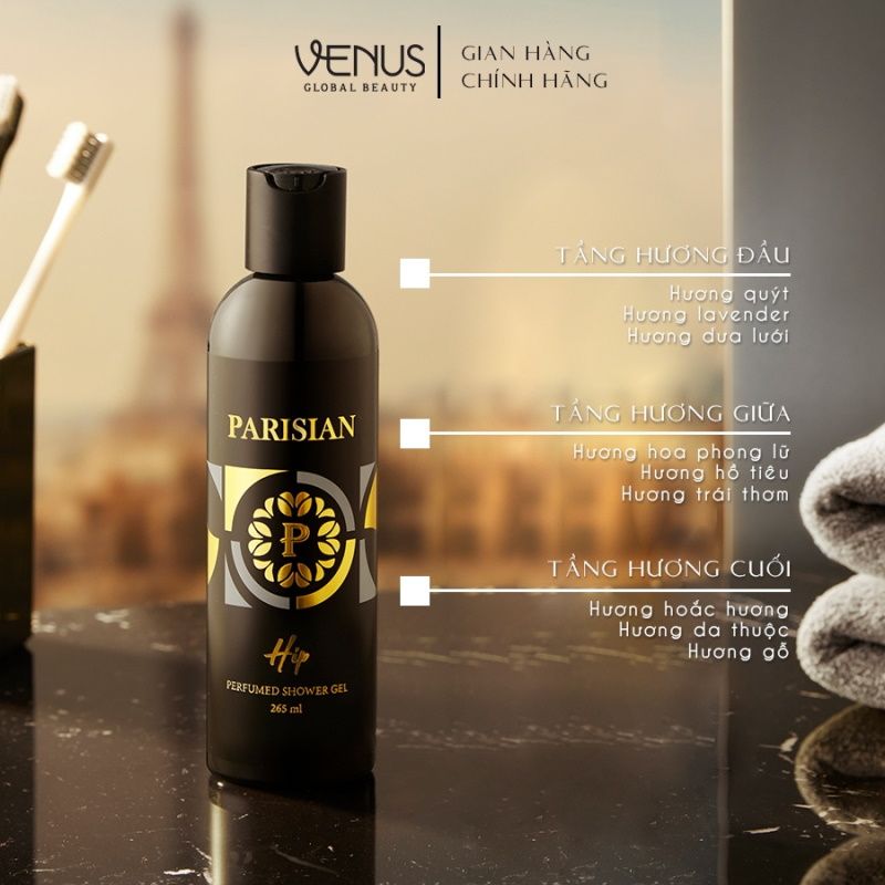 Sữa Tắm Parisian Hương Nước Hoa Nam Tính Lịch Lãm Perfumed Shower Gel For Him 265ml