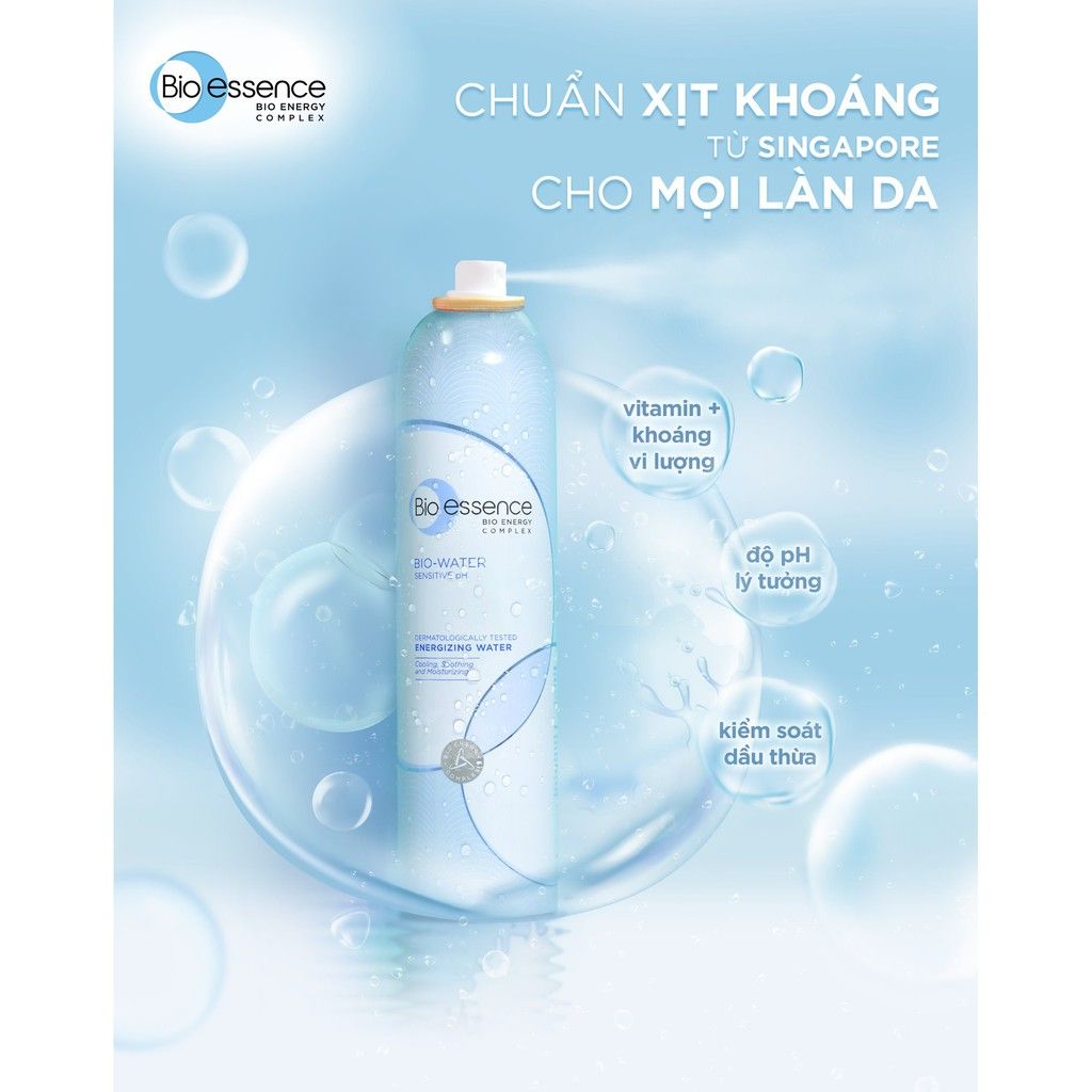 [Set 2 Chai 100ml + 30ml] Xịt Khoáng Dưỡng Da Ẩm Mịn Bio-essence Bio-Water Energizing Water