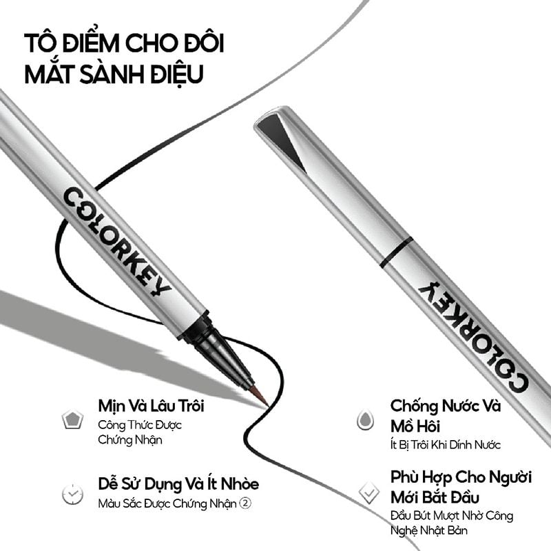 Bút Kẻ Mắt Nước Lâu Trôi Colorkey Floating Color Liquid Eyeliner 0.5ml