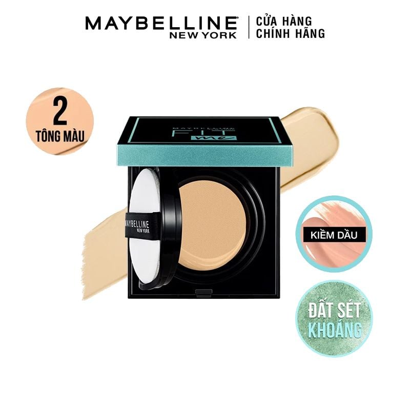 Phấn Nước Che Phủ Mỏng Nhẹ, Mịn Mượt Lâu Trôi Maybelline New York Fit Me Matte + Poreless Oil Control Cushion 14g