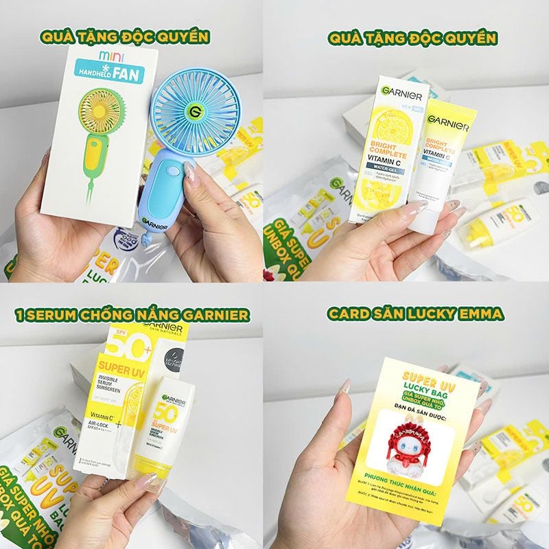 [Độc Quyền Thegioiskinfood] Garnier Lucky Bag Super UV - Săn Blind Box Trong Túi Mù