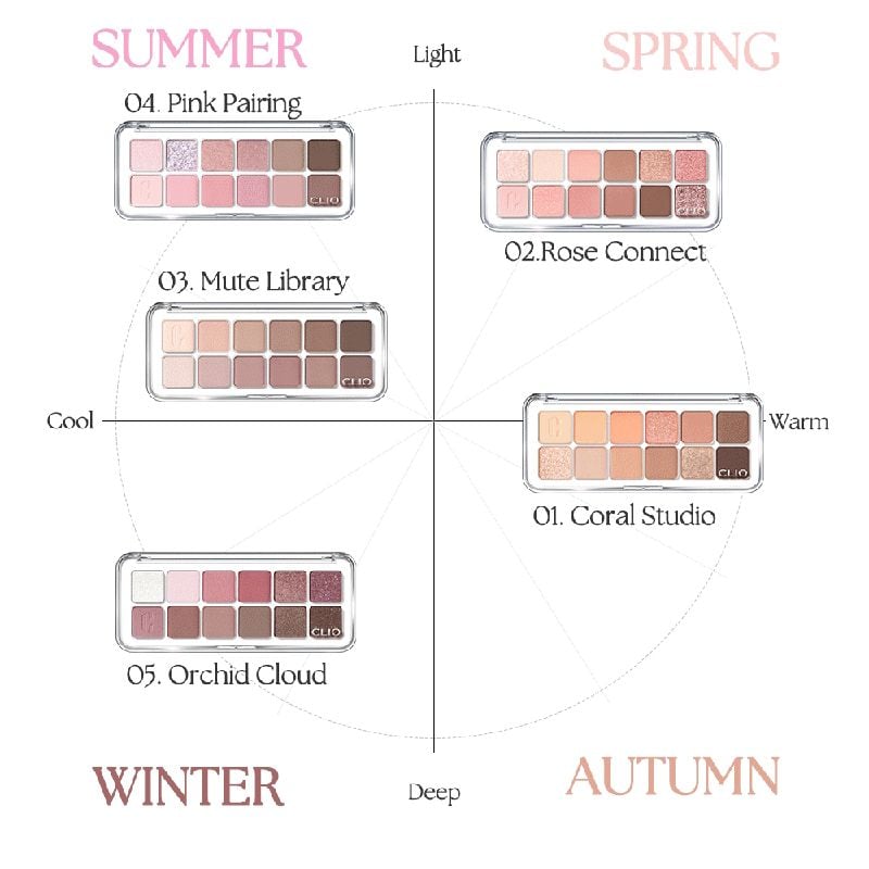 Bảng Phấn Mắt 12 Ô Clio Pro Eye Palette Air 7.2g