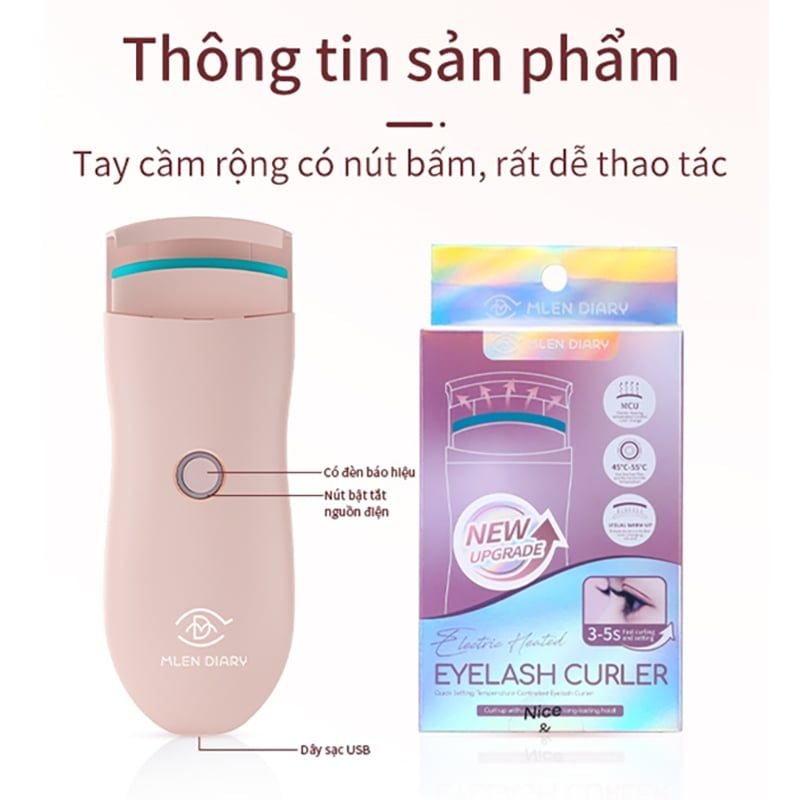 Kẹp Bấm Mi Điện Thông Minh Mlen Diary