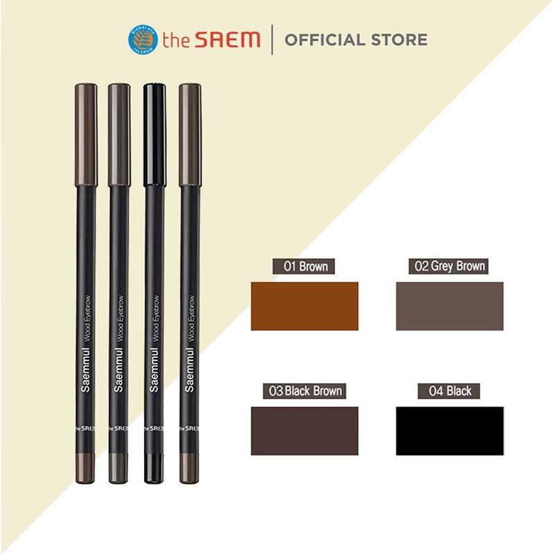 Bút Chì Kẻ Lông Mày The Saem Saemmul Wood Eyebrow (Đầu Nhọn) 1.8g