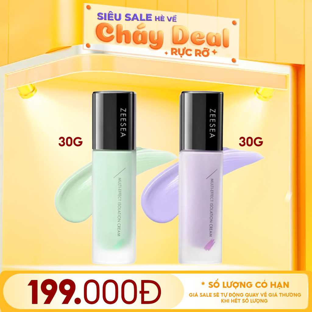 Combo Zeesea 2 Sản Phẩm: Kem Lót Kiềm Dầu, Nâng Tông Tự Nhiên, Che Khuyết Điểm, Làm Mịn Da Multi-Effect Makeup Primer
