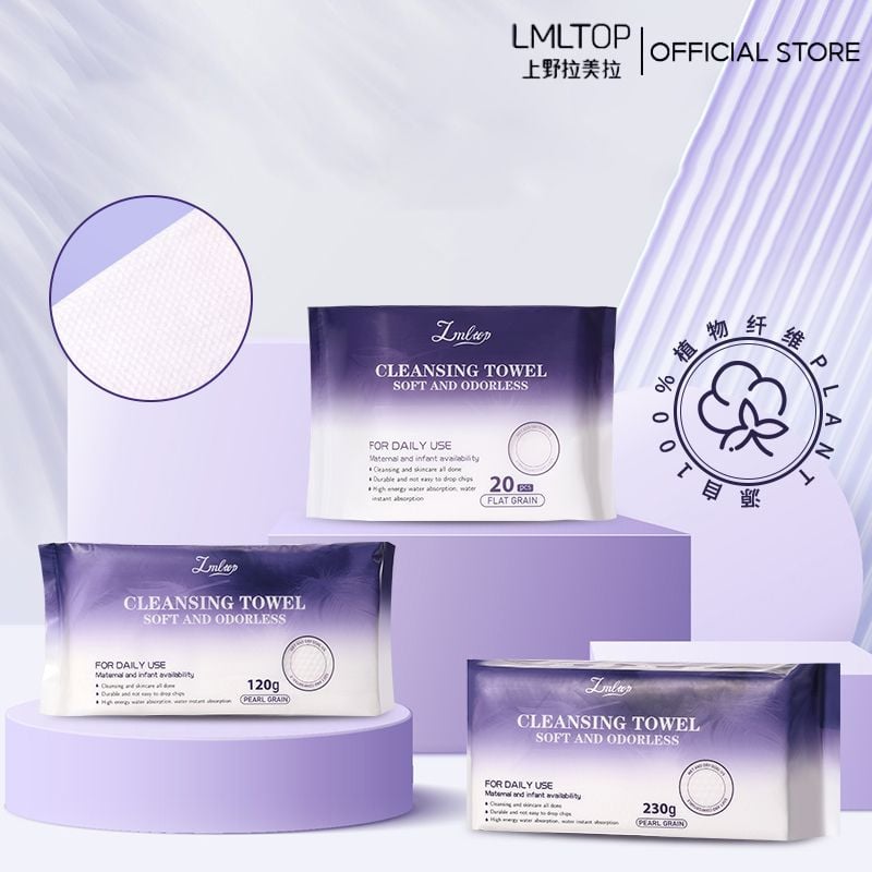 [NHẬP KHẨU] Khăn Mặt Khô Đa Năng Mềm Mịn, Dùng Tẩy Trang LMLTOP Extraction Cotton Towel Soft