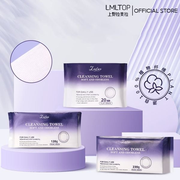  [NHẬP KHẨU] Khăn Mặt Khô Đa Năng Mềm Mịn, Dùng Tẩy Trang LMLTOP Extraction Cotton Towel Soft 