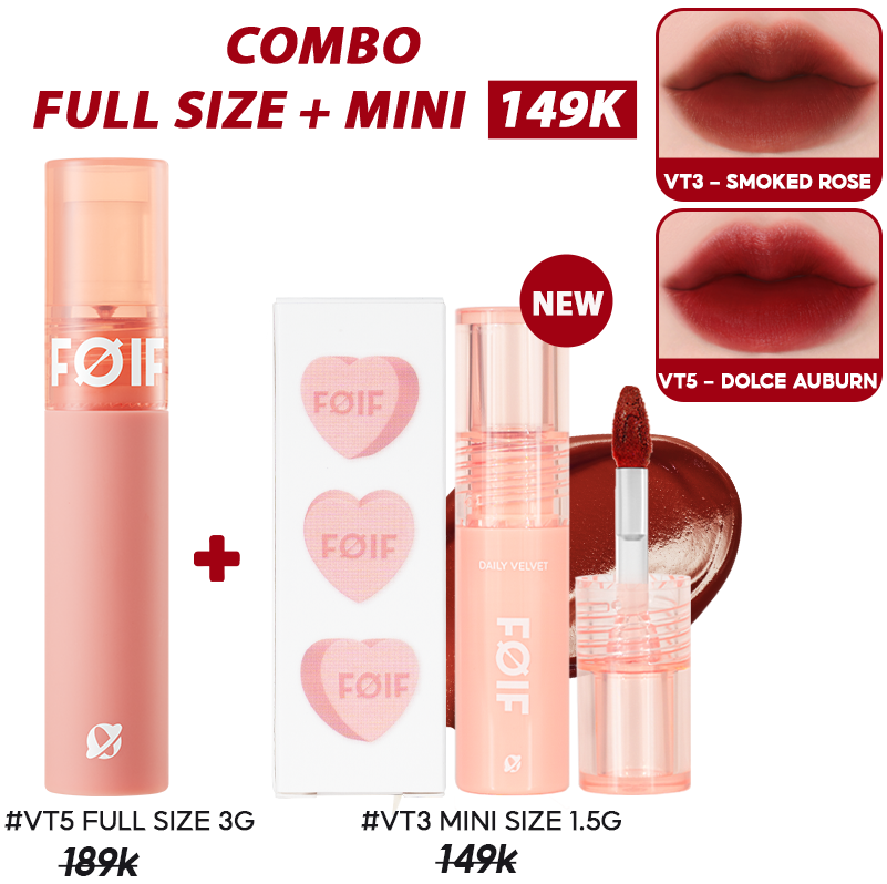 [FOIF by MERZY] Son Kem Lì Hàn Quốc Thuần Chay, Mịn Mượt Lâu Trôi Foif Daily Velvet Tint 3g