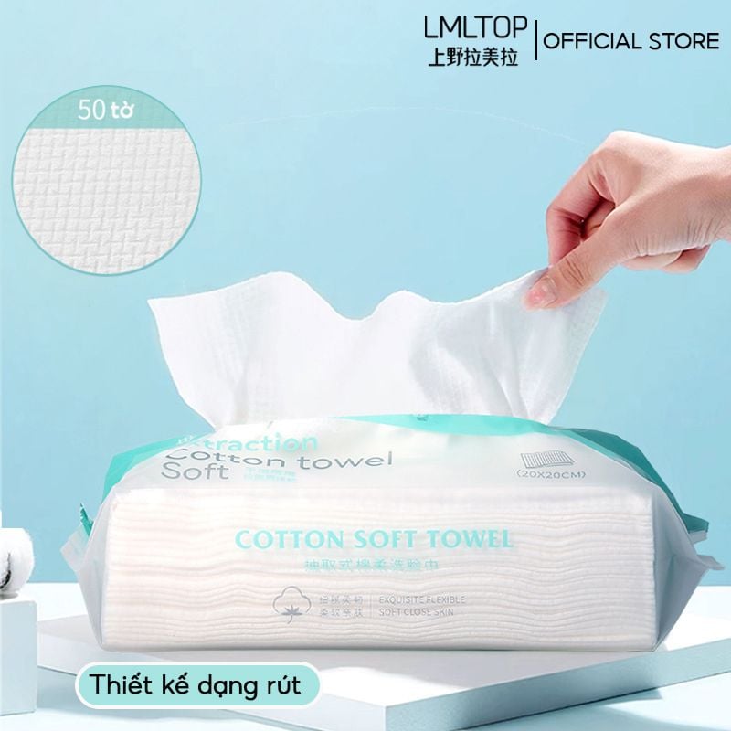 [NHẬP KHẨU] Khăn Mặt Khô Đa Năng Mềm Mịn, Dùng Tẩy Trang LMLTOP Extraction Cotton Towel Soft