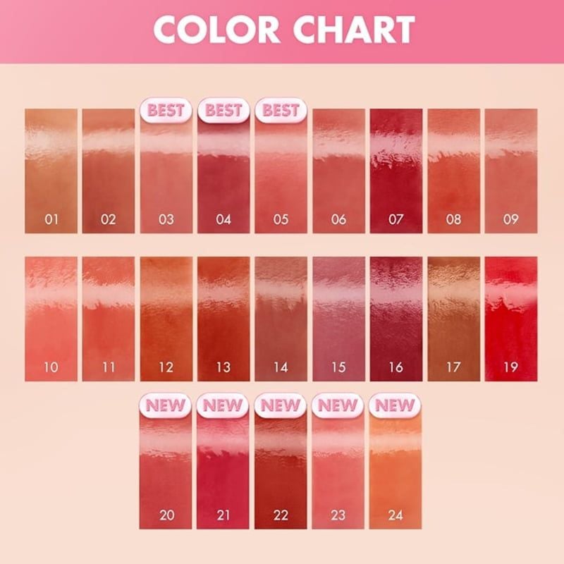 [NEW][Màu 1-39] Son Tint Lì Romand Căng Bóng The Juicy Lasting Tint