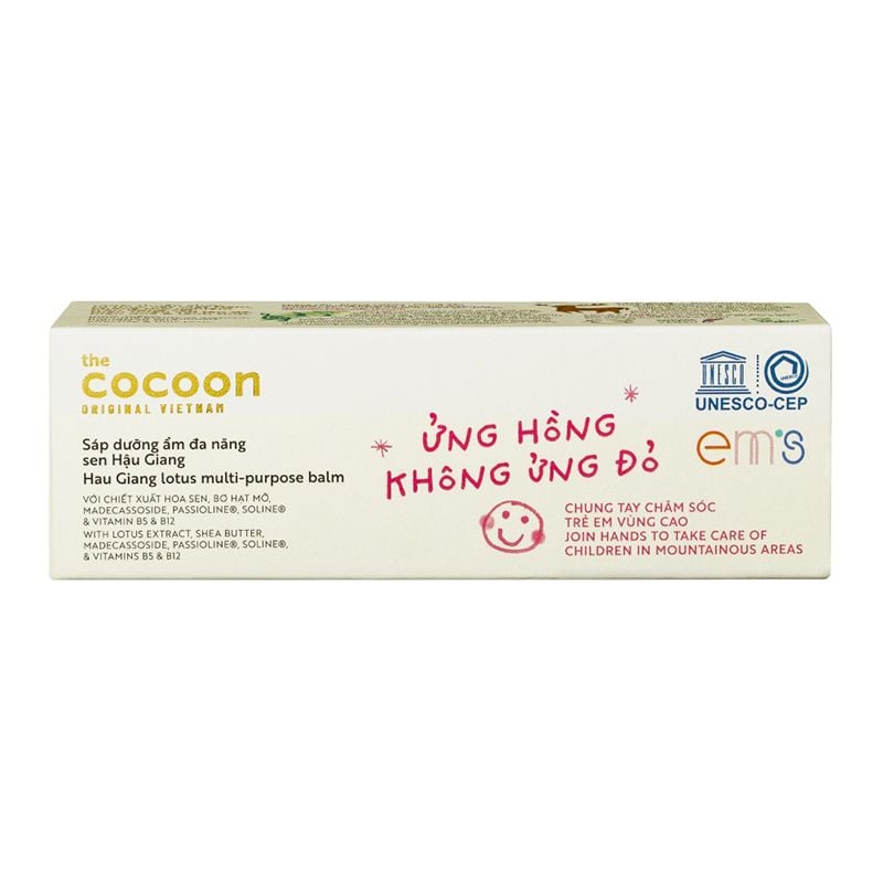 Sáp Dưỡng Ẩm Cocoon Đa Năng Chiết Xuất Sen Hậu Giang Hau Giang Lotus Multi-purpose balm 30ml (Mẫu ngẫu nhiên)