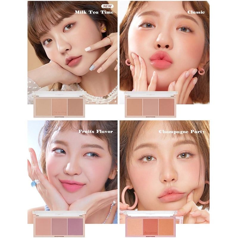 Phấn Má Hồng Đa Năng 3 Ô Màu I'm I'm Afternoon Tea Blusher Palette