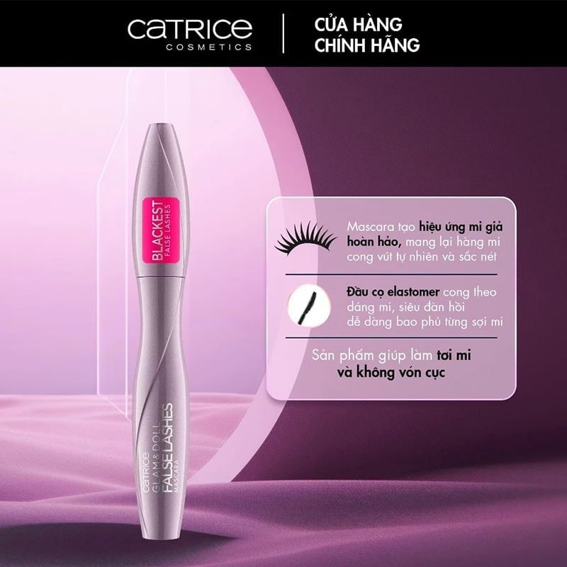 Mascara Giúp Làm Dày Mi, Chống Thấm Nước Catrice Glam&Doll False Lashes Mascara 10ml