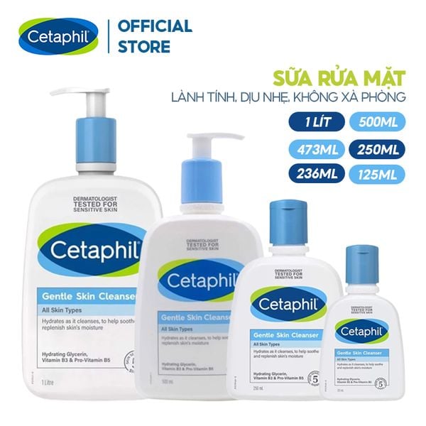  Sữa Rửa Mặt Cetaphil Lành Tính, Dịu Nhẹ Không Xà Phòng Gentle Skin Cleanser 