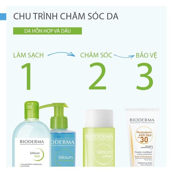  Nước Hoa Hồng Cân Bằng Bioderma Cải Thiện Mụn Cho Da Dầu, Da Hỗn Hợp Sebium Lotion 