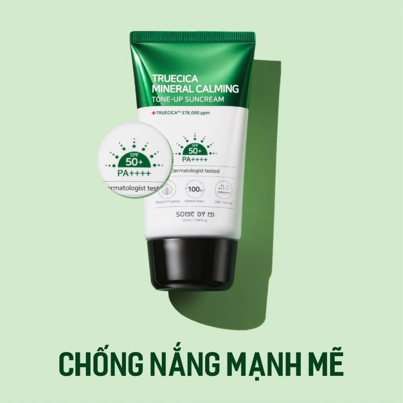 Kem Chống Nắng Dành Cho Da Mụn Some By Mi Truecica Mineral Calming Tone-up Suncream SPF50+ PA++++ 50ml