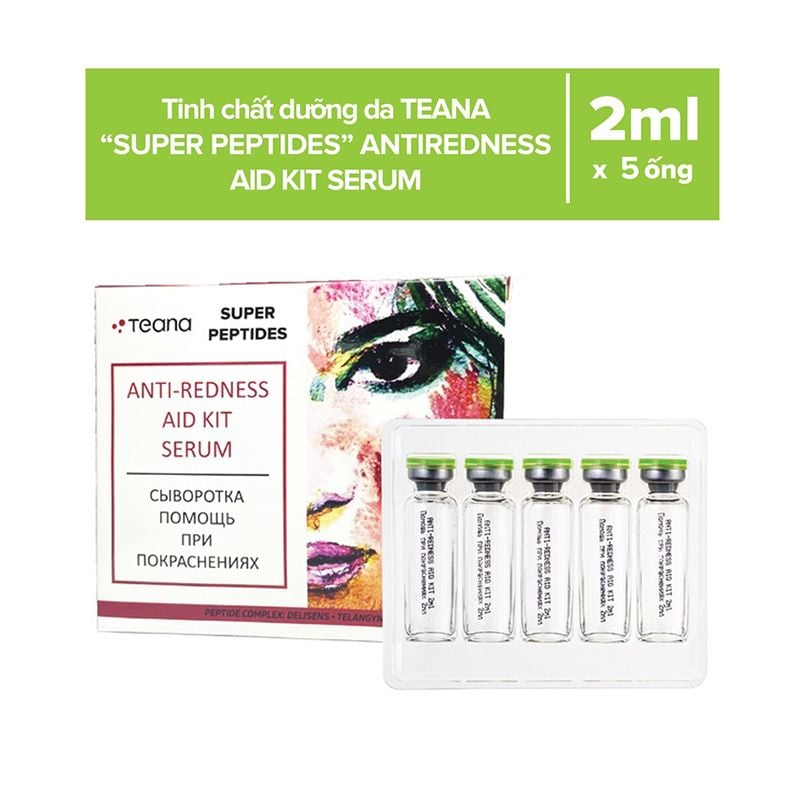Serum Teana Hỗ Trợ Phục Hồi Da, Giảm Mụn Teana Super Peptides Antiredness Aid Kit