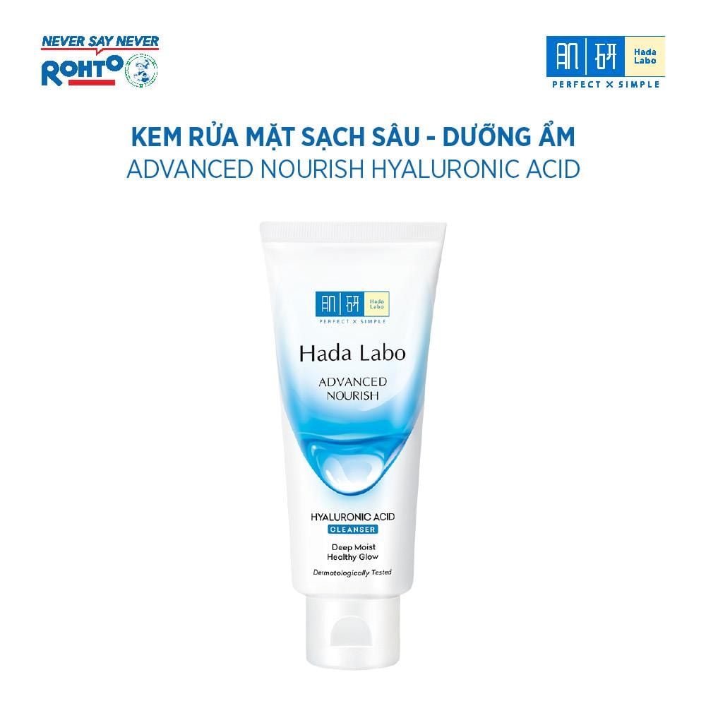 Sữa Rửa Mặt Dưỡng Ẩm Tối Ưu Hada Labo Advanced Nourish Hyaluronic Acid Cleanser 80g