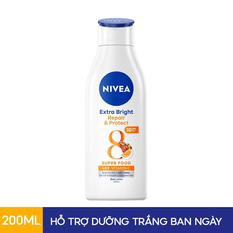 Sữa Dưỡng Thể Hỗ Trợ Dưỡng Sáng, Giúp Da Đàn Hồi, Căng Mịn Nivea Extra Bright Body Lotion