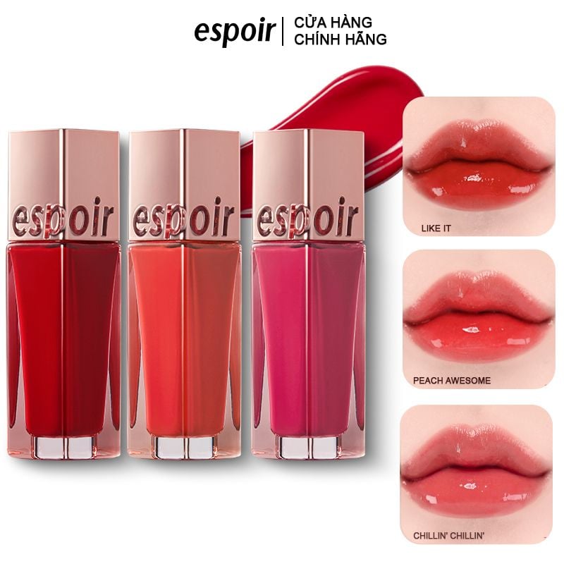 Son Kem Lì Cao Cấp Hàn Quốc Lên Màu Chuẩn, Lâu Trôi Espoir Couture Lip Tint Shine 8.5g - PK001 Hey Bestie