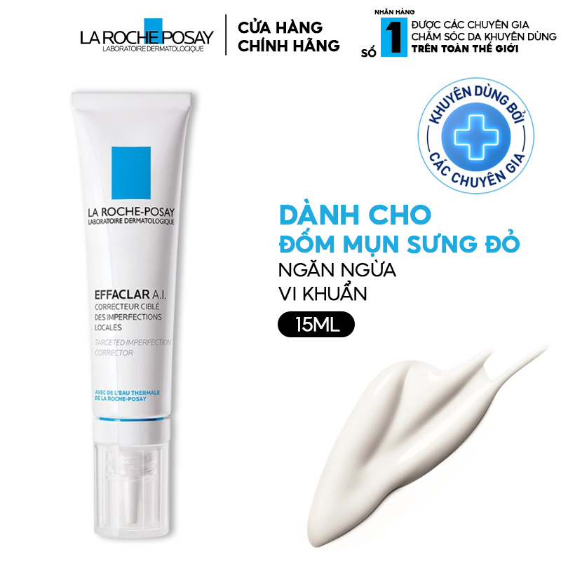 Kem Giảm Mụn La Roche-Posay Dành Cho Mụn Sưng Đỏ Effaclar A.I 15ml